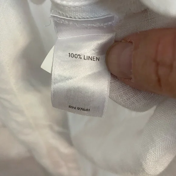 White Linen Tunic Top - Picture 4 of 5